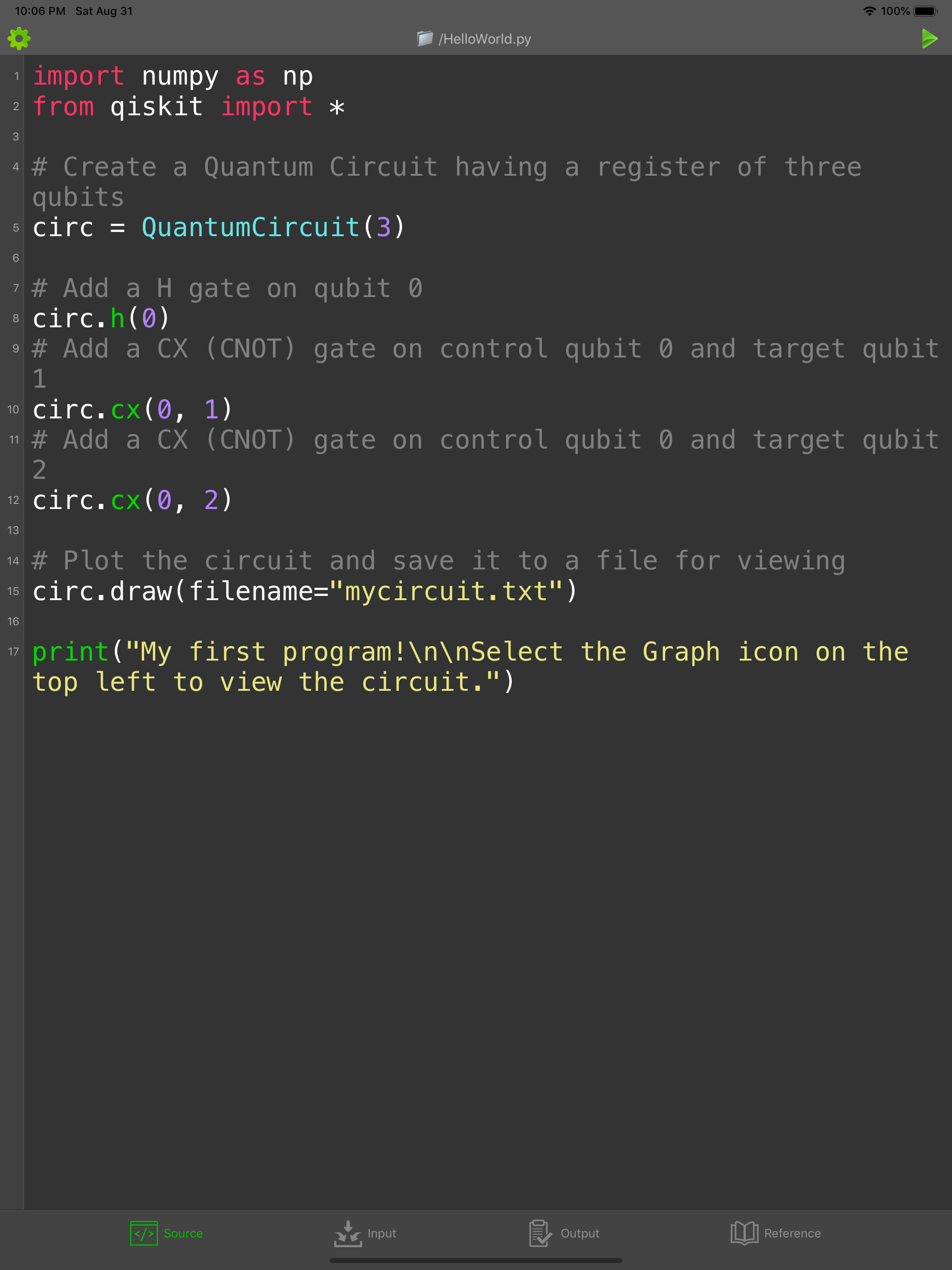 Quantum Programming Compiler