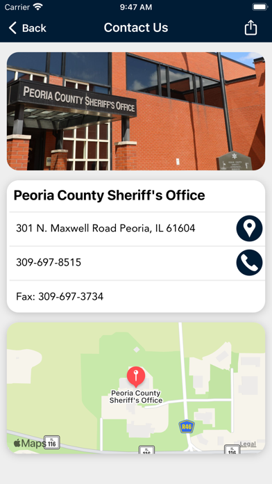 Peoria County Sheriff’s Office Screenshot