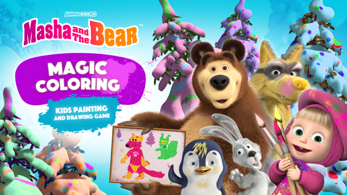 Masha and the Bear Coloring 3D