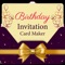 Create birthday invitation card with custom message, name and photo to invites guests in your rocking party to celebrate birthday and enjoy foods