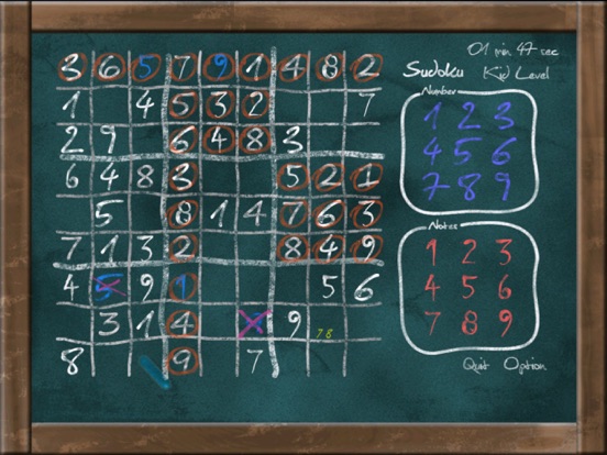 Sudoku on Chalkboard Screenshots