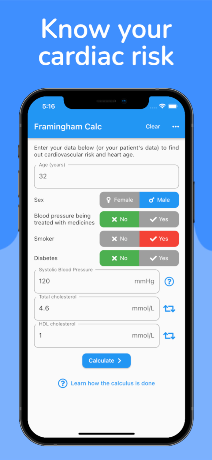 Framingham Calc - Heart Age