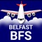 Flight arrivals and departures information for Belfast International Airport (BFS)