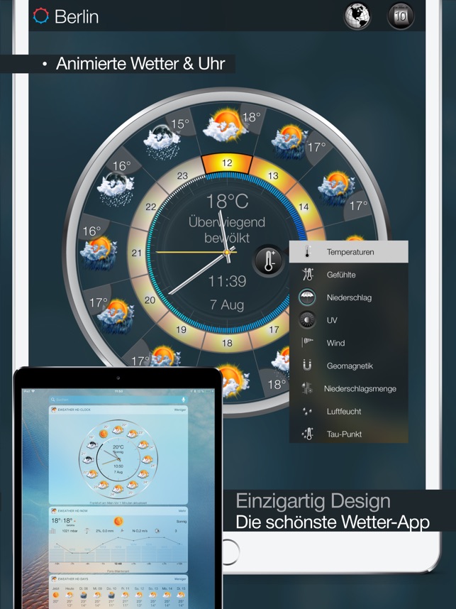 Weather Widget Android App Wetter Uhr Widget Wetter Und Uhr Widget