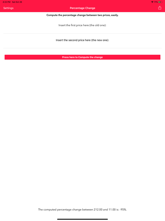 Screenshot #5 pour Percentage Change Calculator