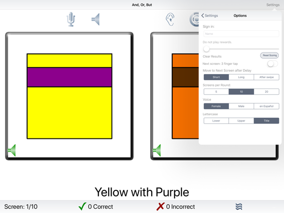 And, Or, But… iPad screenshot
