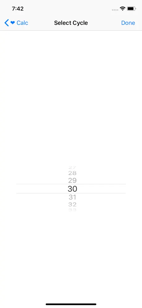 Ovulation calculator (cycle)