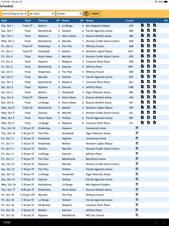 ECHL iPad screenshot