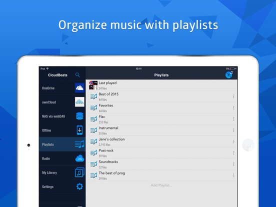 CloudBeats: Cloud Music Player iPad app afbeelding 5