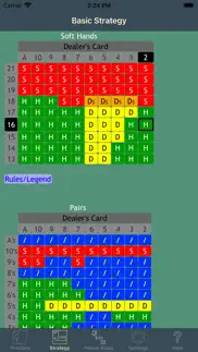 blackjack 101 pro perfect play iphone screenshot 2