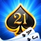 This is a free authentic casino Blackjack gambling game, also known as twenty-one or 21, that you can play against the dealer