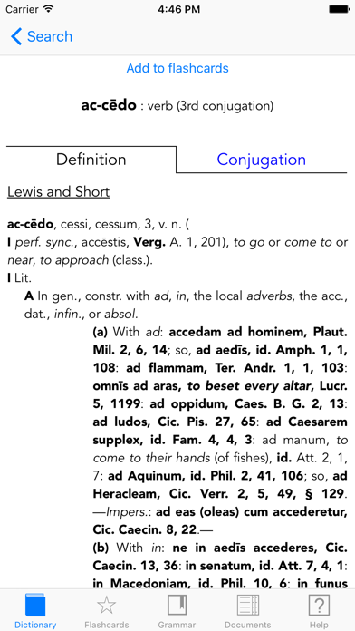 Scriba (Latin Dictionary) Screenshot