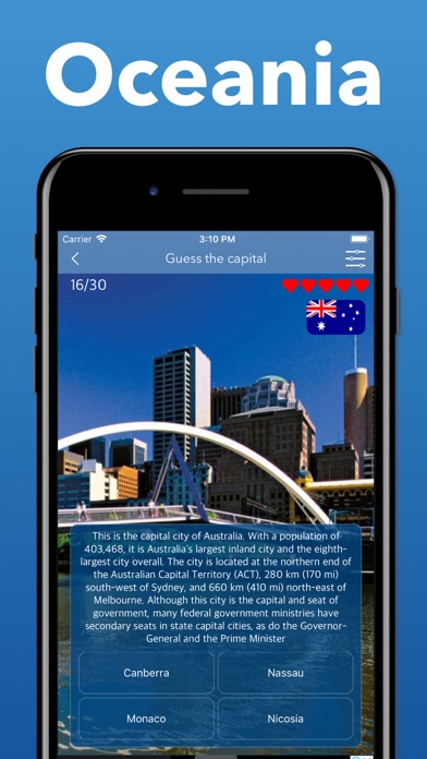 World Capital Cities Quizizz Screenshot