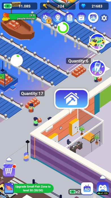 Idle Seafood Market -Tycoon Screenshot