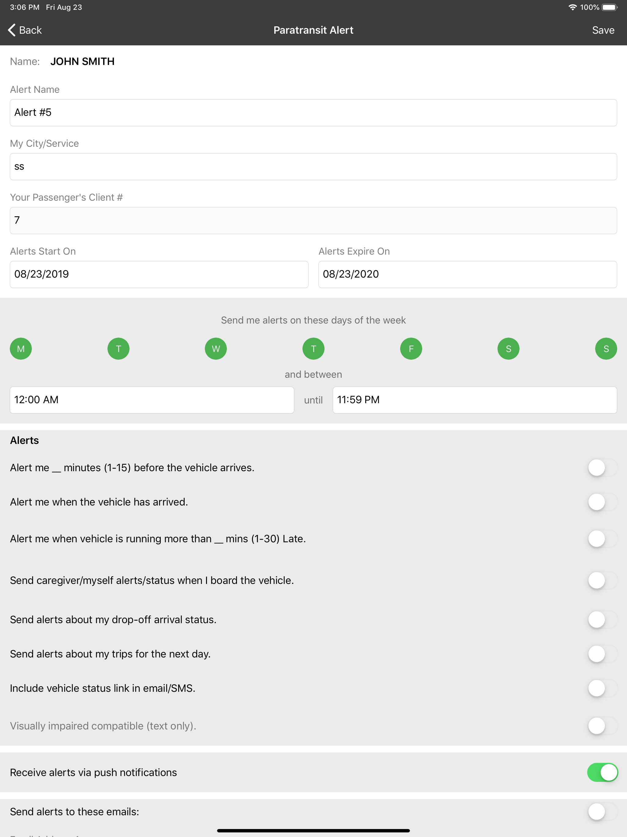 My Transit Manager (MyTM) screenshot 6