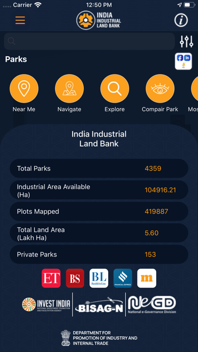 India Industrial Land Bank Screenshot