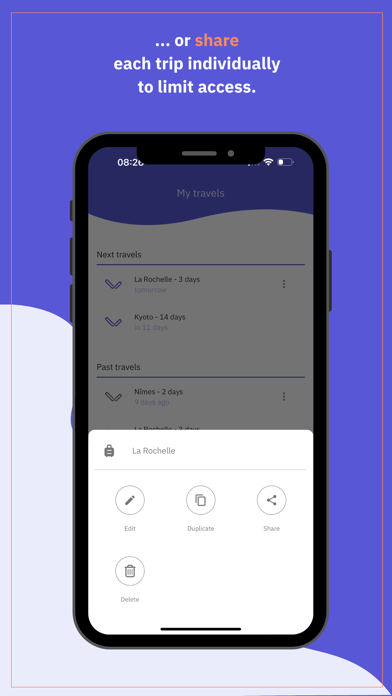 Liszt : travel organiser Screenshot
