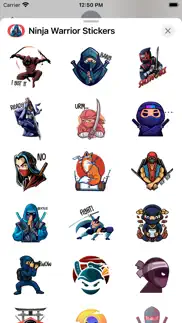 ninja warrior stickers iphone screenshot 4