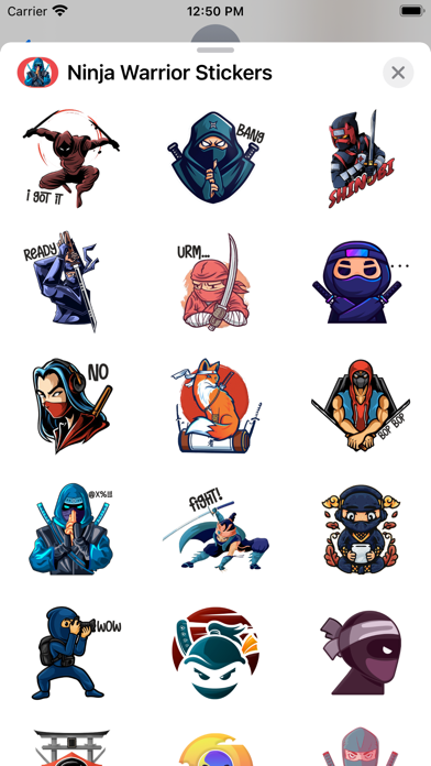 Ninja Warrior Stickers Screenshot
