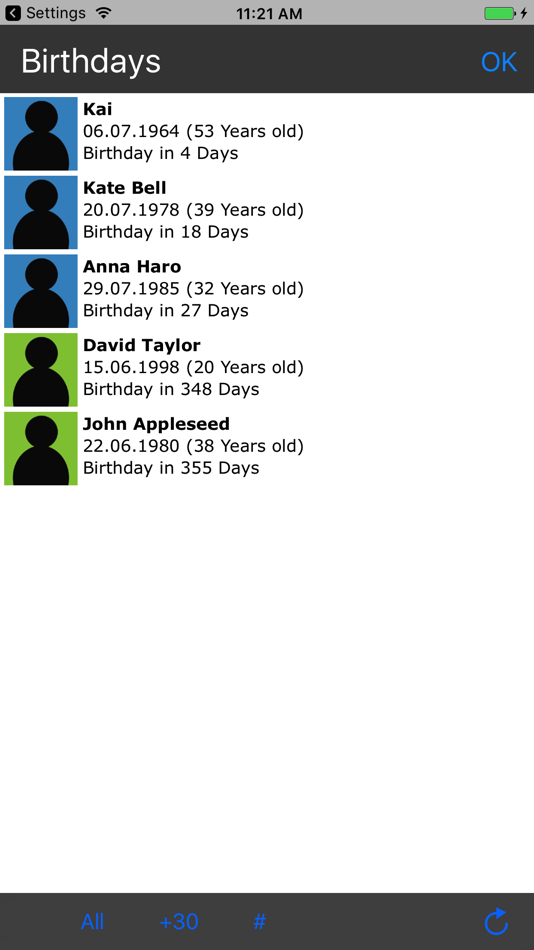 #4. Birthdays + Widget + Watch (iOS) 由: Kai Bruchmann