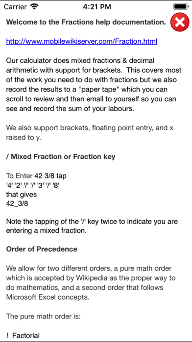 Fractions Calculator Lite Screenshot