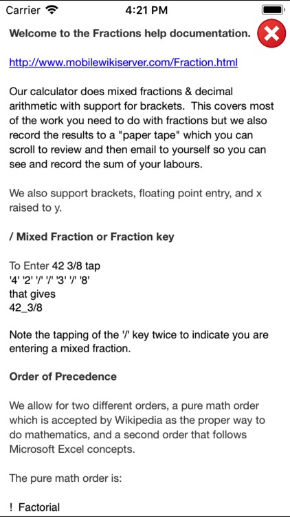 Fractions Calculator Lite
