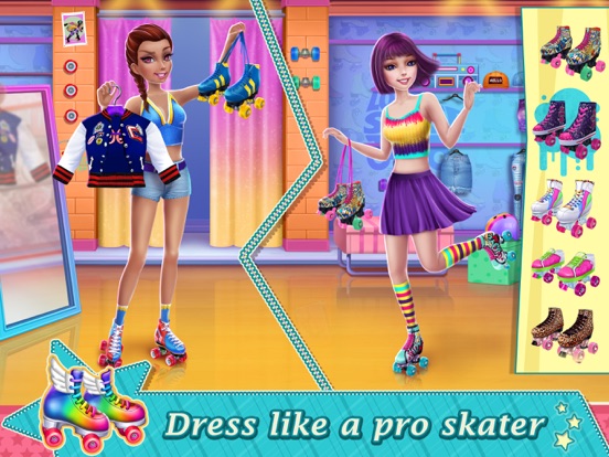 Roller Skating Girls iPad app afbeelding 1
