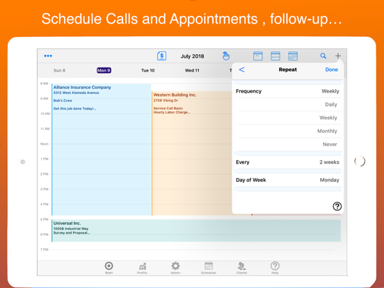 Client Sales & Contact Manager iPad screenshot 4 - Business app
