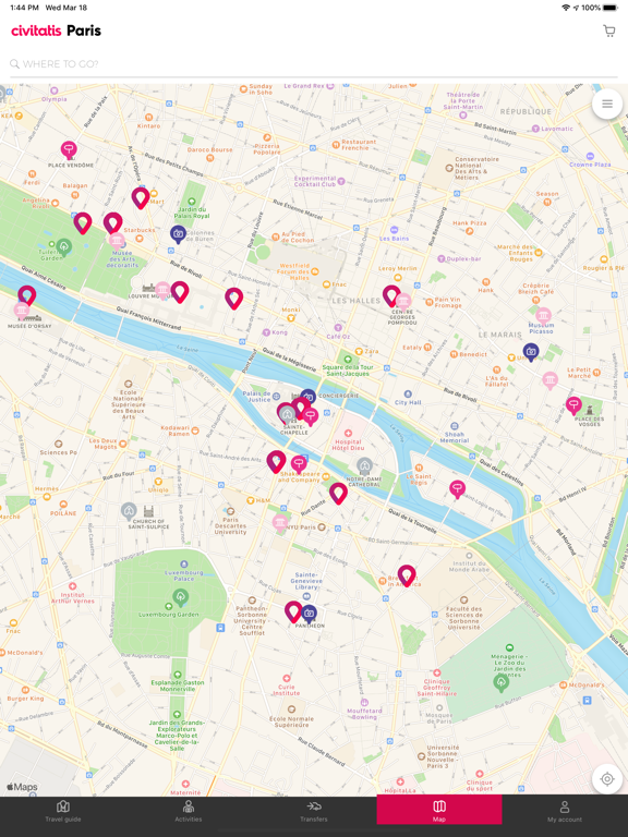 Paris Guide Civitatis.com iPad screenshot 4 - Travel app