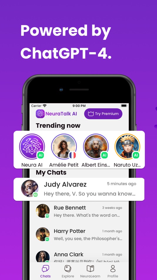 #1. NeuraTalk AI - Chat Ask Learn (iOS) 来自: Aleksandr Naimushin