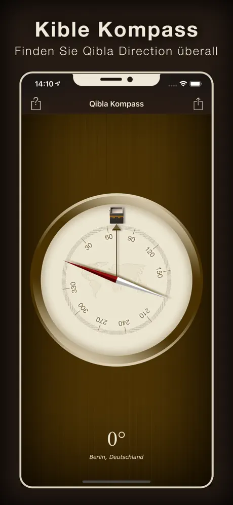 Qibla Kompass (Kaaba Locator)