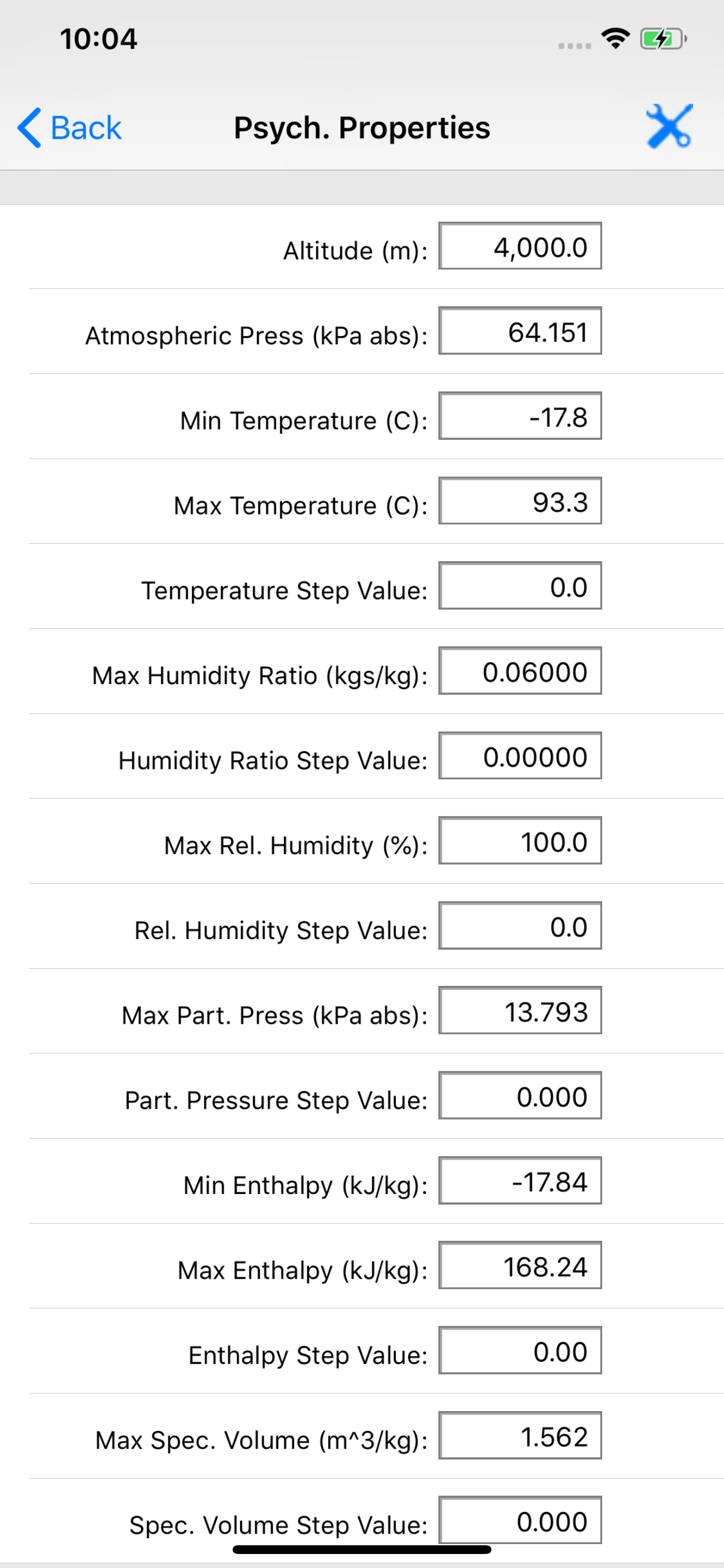 HVAC Psychrometric LT screenshot 10