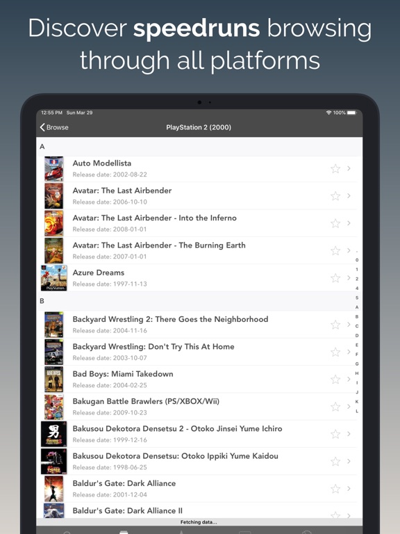 Speedruns browser iPad screenshot 6 - Entertainment app