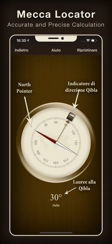 Qibla Bussola (Kaaba Locator)
