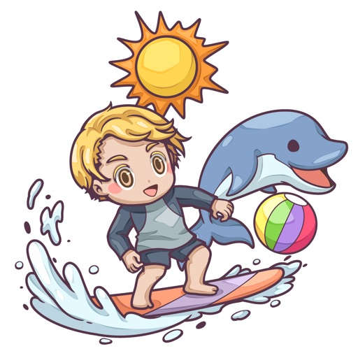 Animated Surfing Boys icon