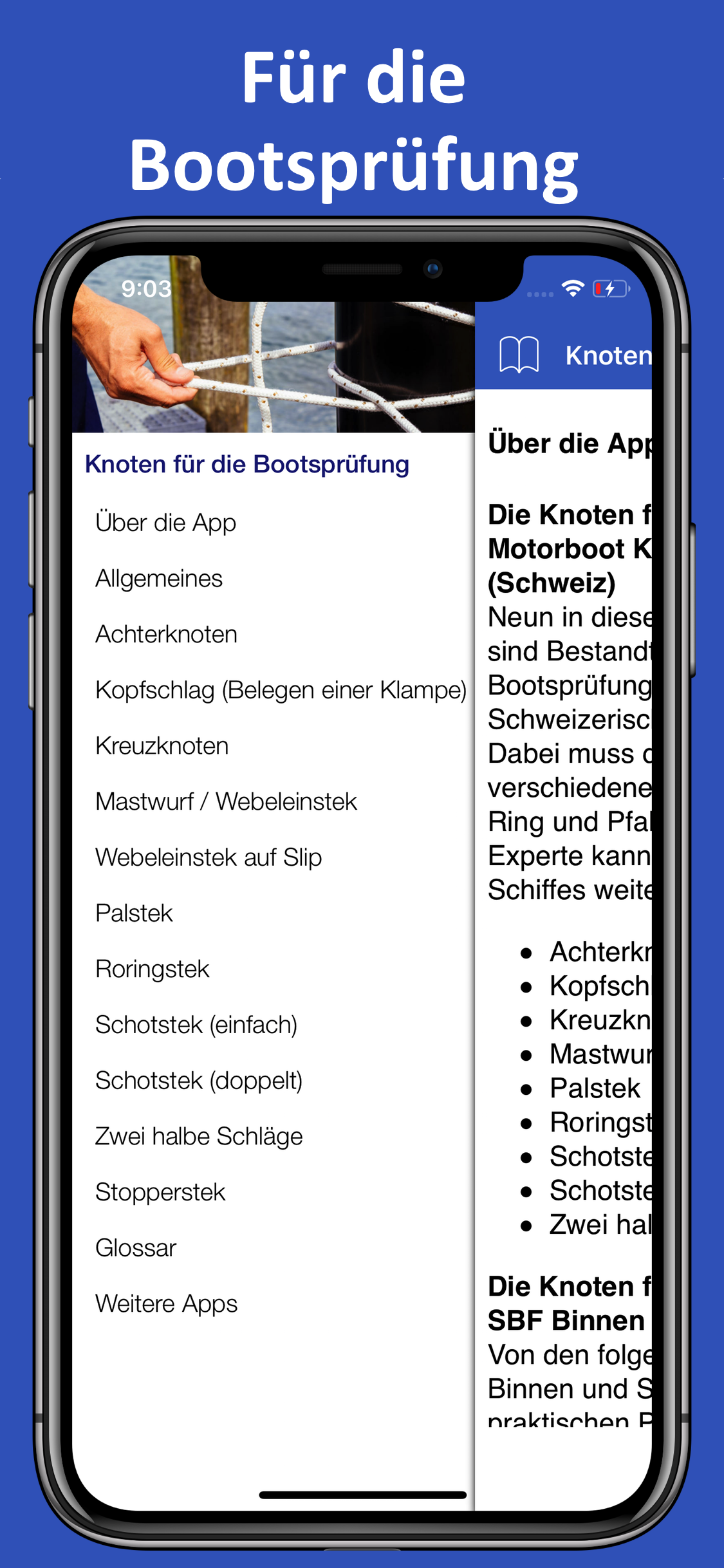 Knoten für die Bootsprüfung screenshot 2