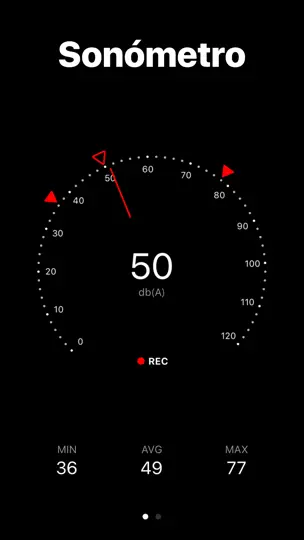 Captura de pantalla de Audiobel: Medidor De Decibeles en iPhone 1