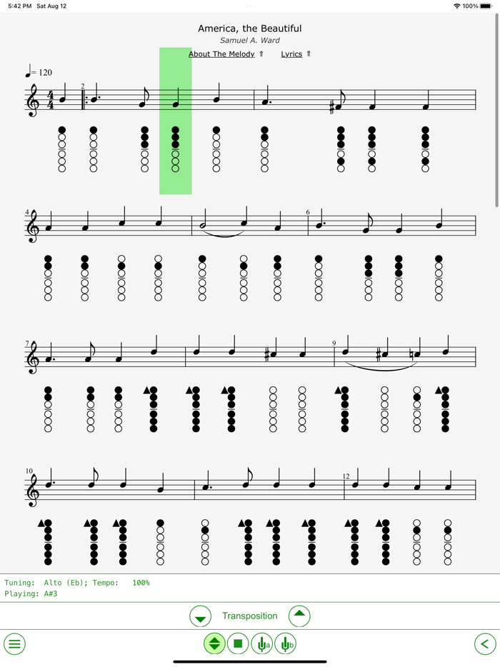 Saxophone Tabs