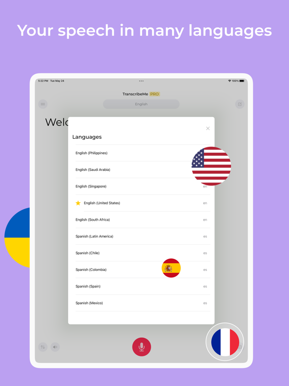 Live Transcribe Speech to text iPad screenshot 3 - Utilities app