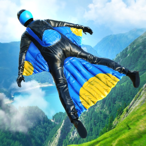 Base Jump Wing Suit Flying Icon