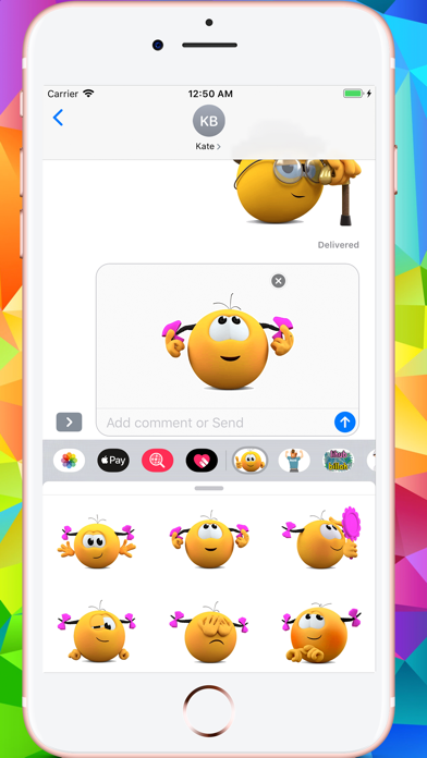 Banga Cute Emojis HD Stickers Screenshot