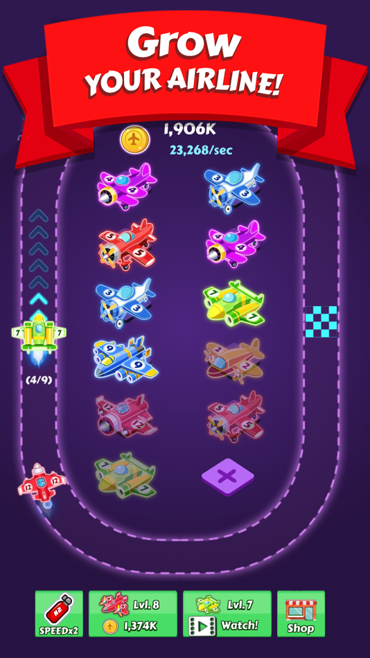 #2. Merge Planes Neon Game (iOS) 由: Baxter Games Newcastle Limited