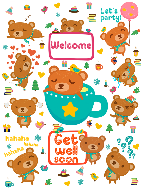 Beary Lovely Emoji and Stickerのおすすめ画像1