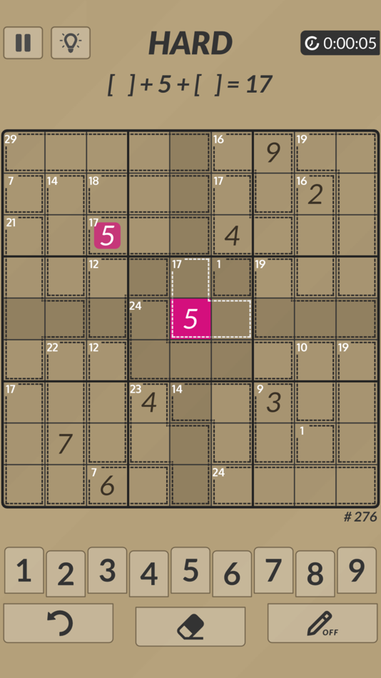 #4. Killer Sudoku : X (iOS) 由: ShovelGames Inc.