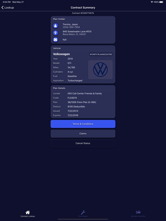 IWS VSA iPad screenshot 2 - Business app