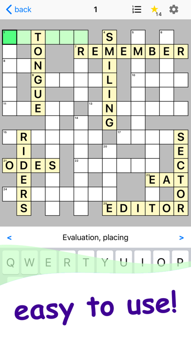 English Crosswords Puzzle Game Screenshot