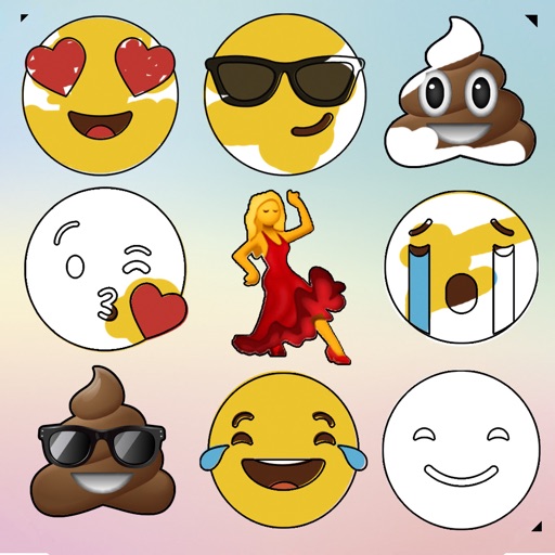 Мои Emoji раскраски книги игры