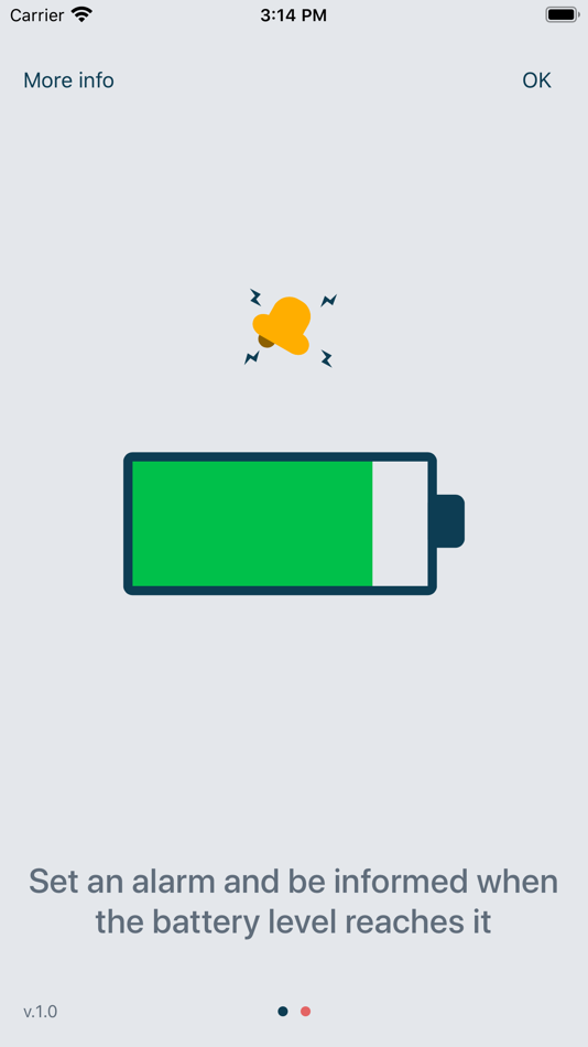#2. Battery Care Alarm (iOS) بواسطة: Daniel Lao
