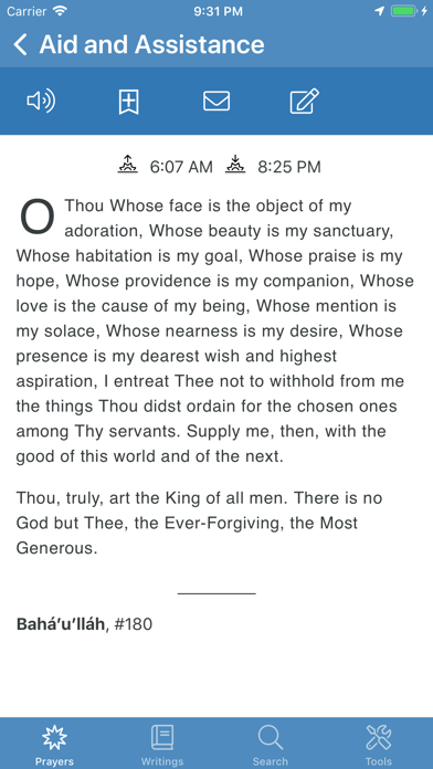 Bahá'í Prayers,Writings,Tools Screenshot