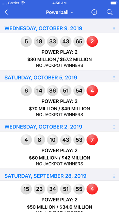 Lotto Results - Lottery in US Screenshot